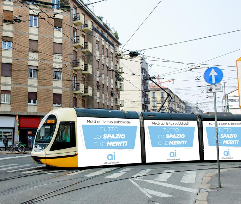 Affissioni Italia - Pubblicità dinamica - tram